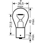 Blinkerslampa Osram 7506 P21W 12V 21W BA15s foto 2
