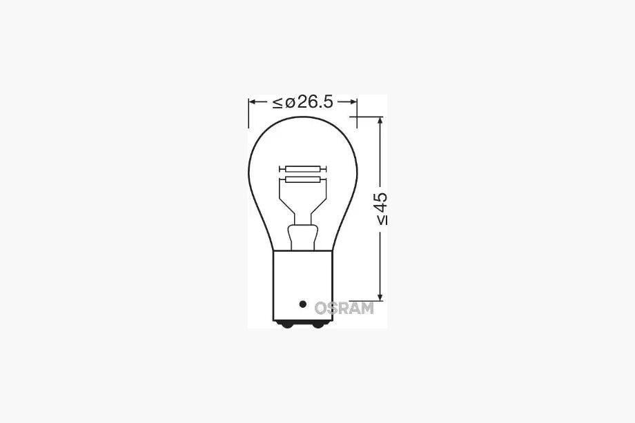 Signallampa Osram 7537 P21/5W 24V 21W BA15d Foto 2