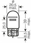 Philips 12066 W21/5W 12V W3X16q signallampa foto 2