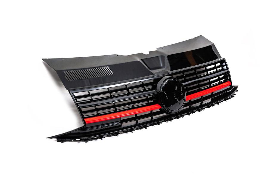 Volkswagen T6 2015–2024 Frontgrill med röd rand (för emblem) Image