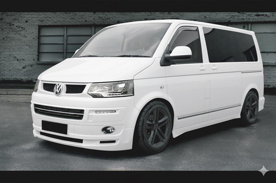 Volkswagen T5 2010–2015 Frontspoilerläpp till främre stötfångare ABT Original (för lackering) Image
