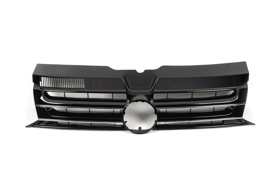 Volkswagen T5 2010–2015 Frontgrill, svart högglans (för emblem) Image