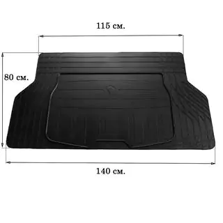 Universell bagagerumsmatta S 140x80 cm (Stingray, gummi)