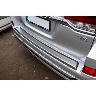 Insats till bakre stötfångare 2016+ (ABS + rostfritt stål) Toyota Land Cruiser 200 2007–2021 foto 2