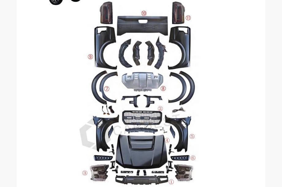 Ford Ranger 2011–2022 Karosserikit (F150 Raptor-design 2015-2020) Image