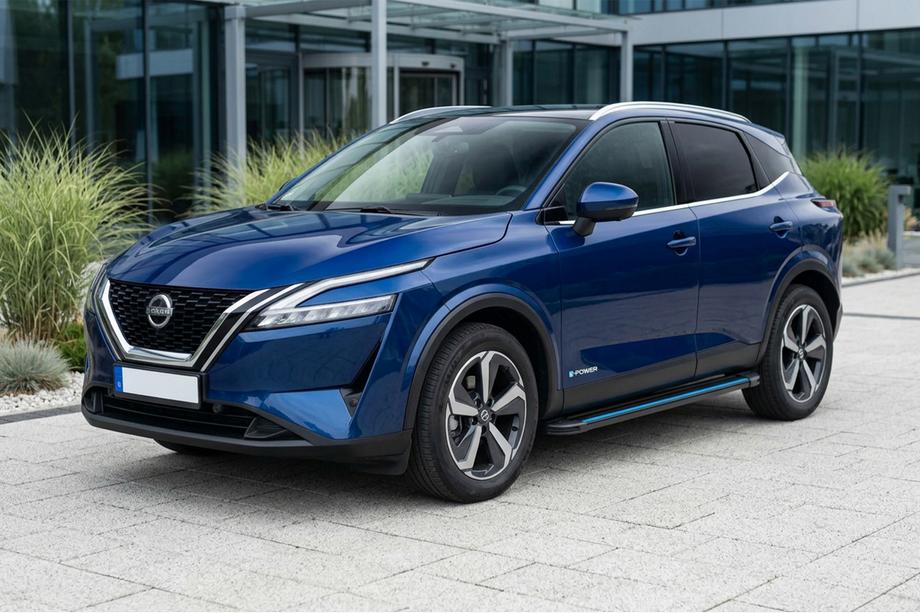 Nissan Qashqai 2021– Sidosteg Maya Blue (2 st, aluminium) Image