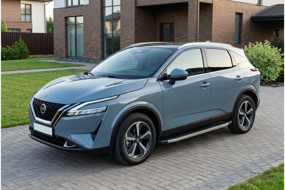Nissan Qashqai 2021– Sidosteg BlackLine (2 st, aluminium) Image