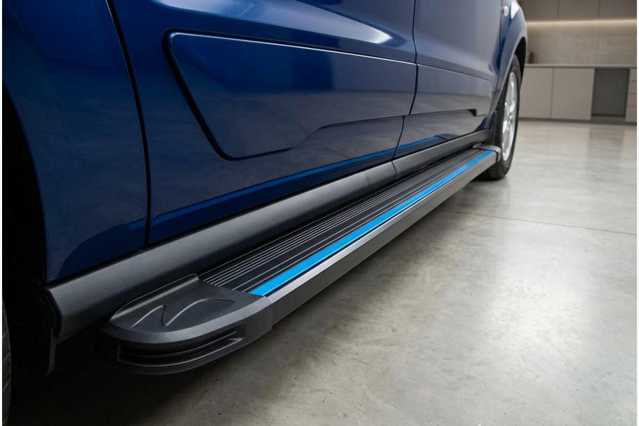 Volkswagen Caddy 2020– Sidosteg Maya Blue (2 st, aluminium) Maxi hjulbas Image