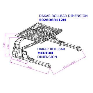 Dakar rollbar med korg (utan rulljalusi) Toyota Hilux 2006–2015 foto 4