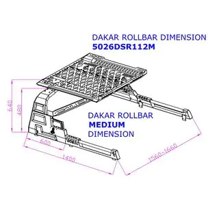 Dakar rollbar med korg (utan rulljalusi) Nissan Navara/NP300 2016– foto 3