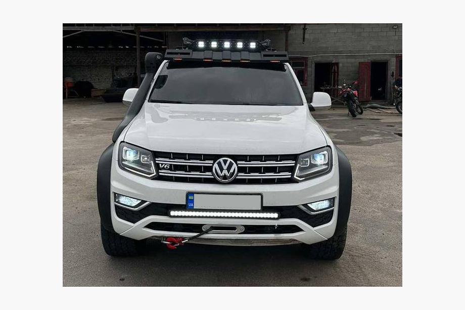 SsangYong Musso II 2018– Vindrutedeflektor för takräcke DAKAR (LED) Image