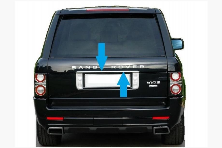 Range Rover III L322 2002–2012 Kromlist ovanför registreringsskylten (rostfritt stål) Image