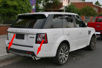 Range Rover Sport 2005–2013 Avgasändrör V2 (2 st, rostfritt stål) foto 1