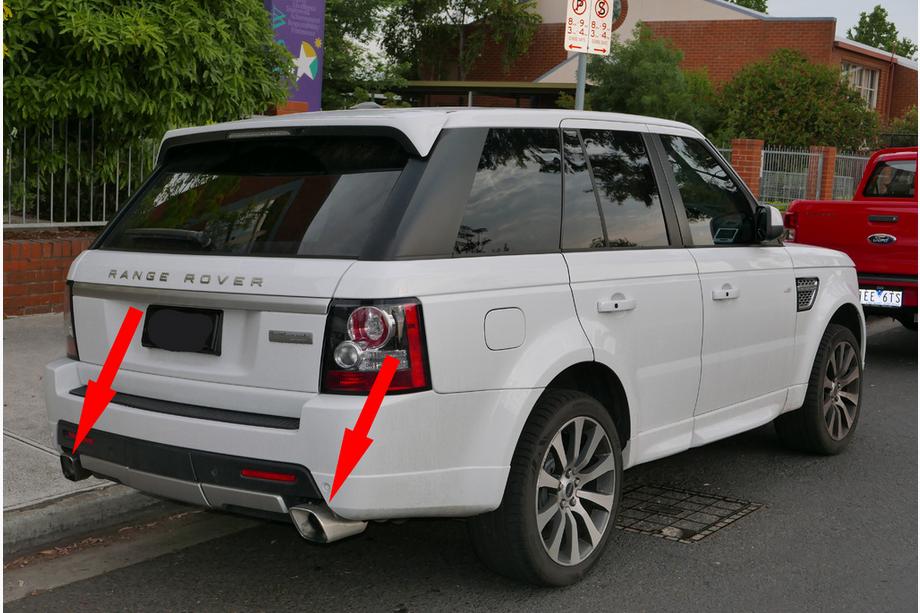 Range Rover Sport 2005–2013 Avgasändrör V2 (2 st, rostfritt stål) Image