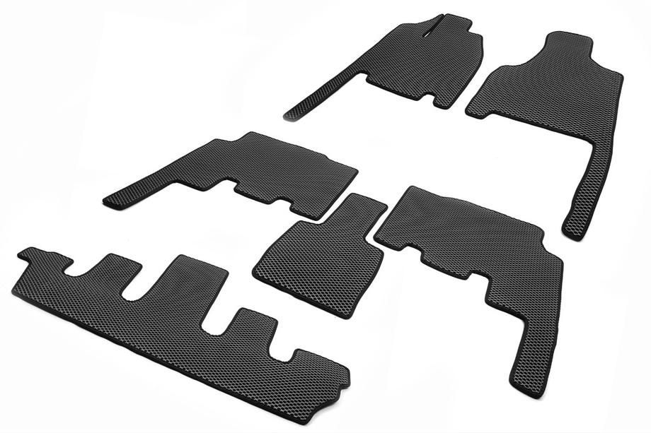 Chrysler Voyager 2001–2007 Bilmattor (3 rader, EVA, svarta) Image