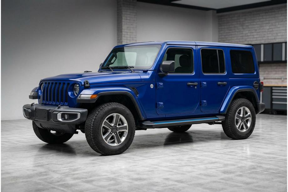 Jeep Wrangler 2018– Sidosteg Maya Blue (2 st, aluminium) Image
