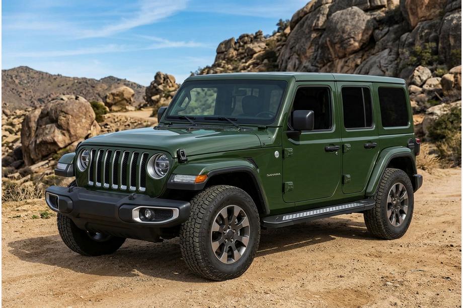 Jeep Wrangler 2018– Sidosteg Vision New Black (2 st, aluminium) Image