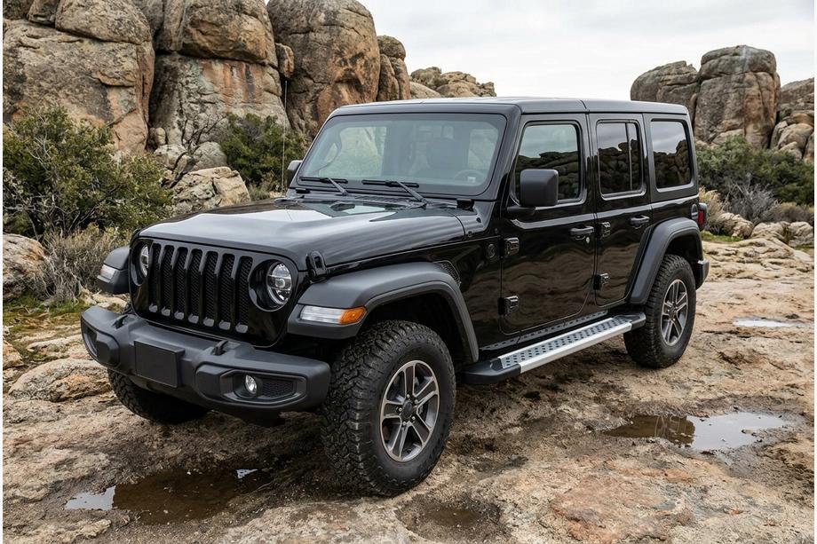 Jeep Wrangler 2018– Sidosteg Vision New Grey (2 st, aluminium) Image