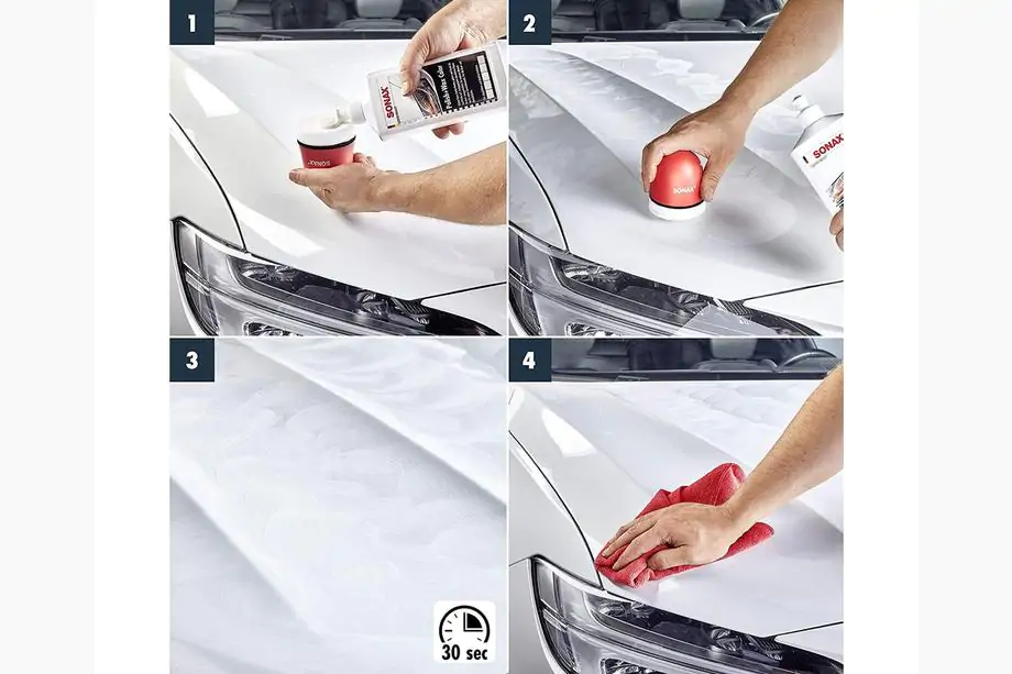 Sonax NanoPro färgpolish med vax, vit, 250 ml Foto 2