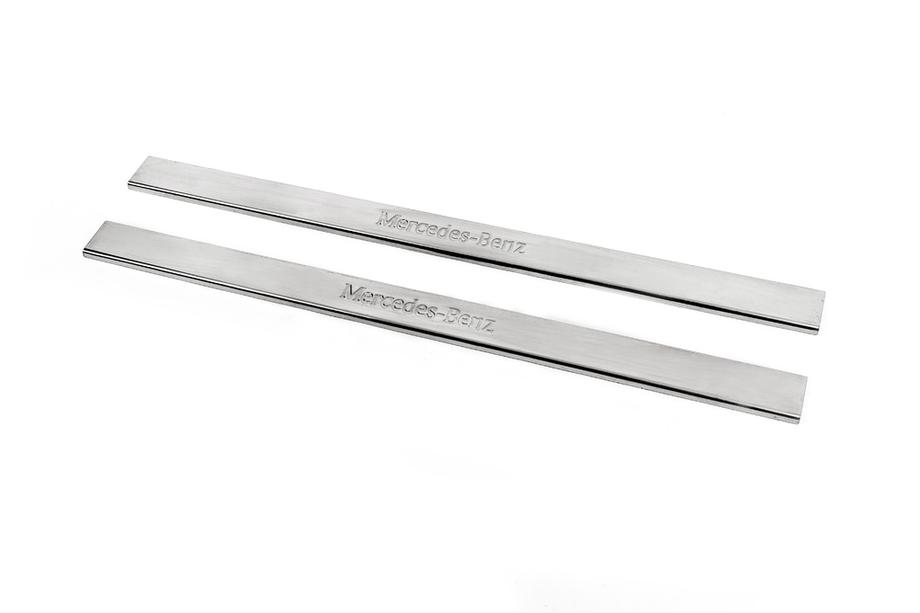 Mercedes E-class W124 1984–1997 Carmos instegslister i rostfritt stål (2 st) Image