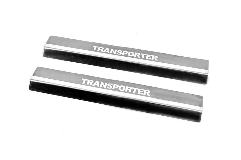 Volkswagen T5 Transporter 2003–2010 Tröskelskydd Carmos V2 (2 st, rostfritt stål) Image