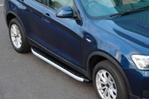 BMW X3 F25 2011–2018 Sidosteg Fullmond (2 st, aluminium) foto 1