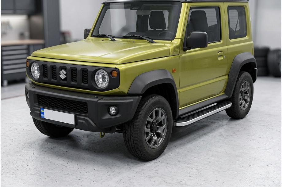 Suzuki Jimny 2018– Sidosteg Tayga Grey (2 st, aluminium) Image