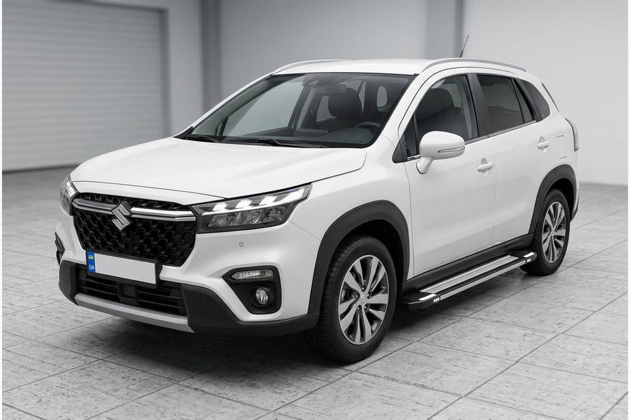 Suzuki SX4 S-Cross 2021– Sidosteg Rainbow (2 st, aluminium) Image