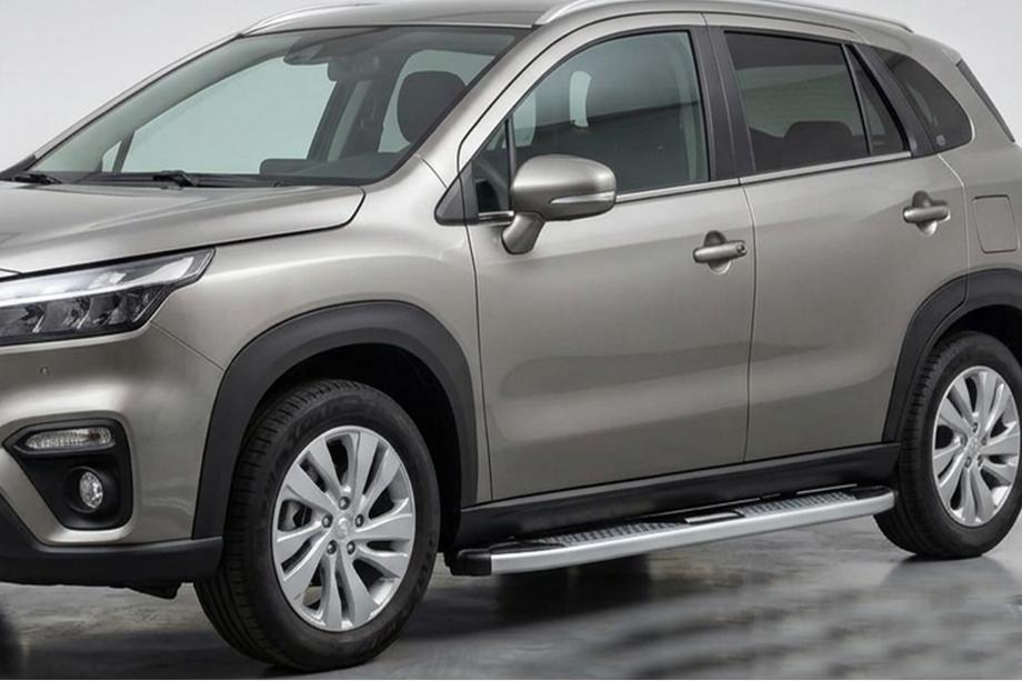 Suzuki SX4 S-Cross 2021– Mevsim Grey sidosteg (2 st, aluminium) Image