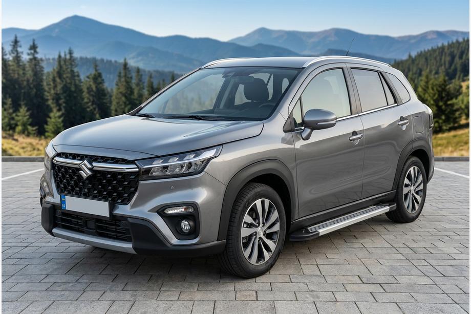 Suzuki SX4 S-Cross 2021– Sidosteg Vision New Grey (2 st, aluminium) Image
