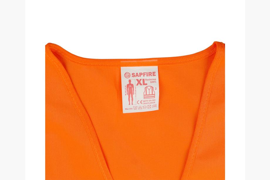 Varselväst XL orange SH-028 SAPFIRE Foto 5