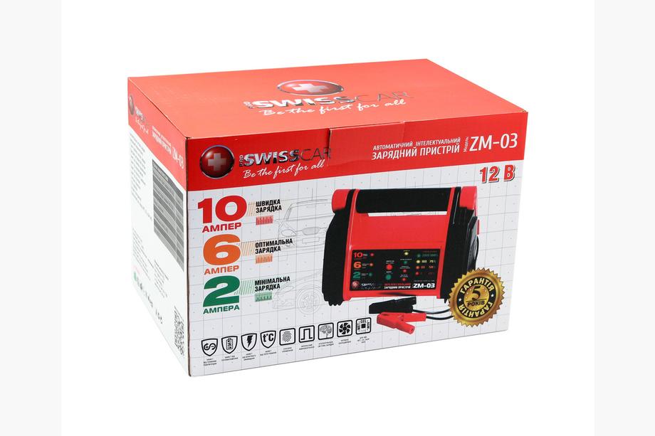 Automatisk intelligent batteriladdare ZM-03 PROSWISSCAR Foto 2
