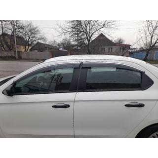 Vindavvisare med kromlist (4 st, Sunplex Chrome) Citroen C-Elysee 2013–2022 foto 2