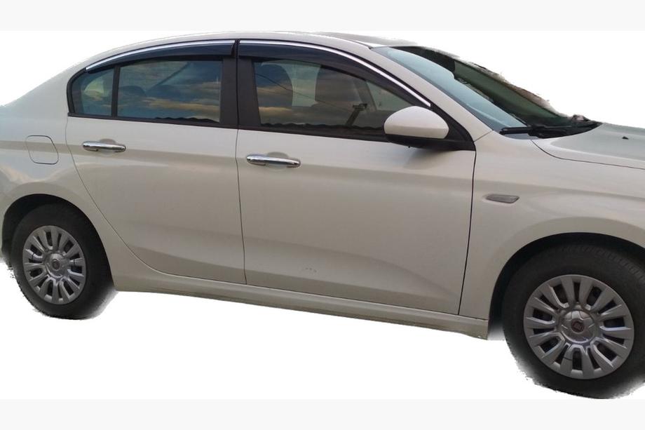 Fiat Tipo 2016– Vindavvisare med kromlist (4 st, Sunplex Chrome) Image