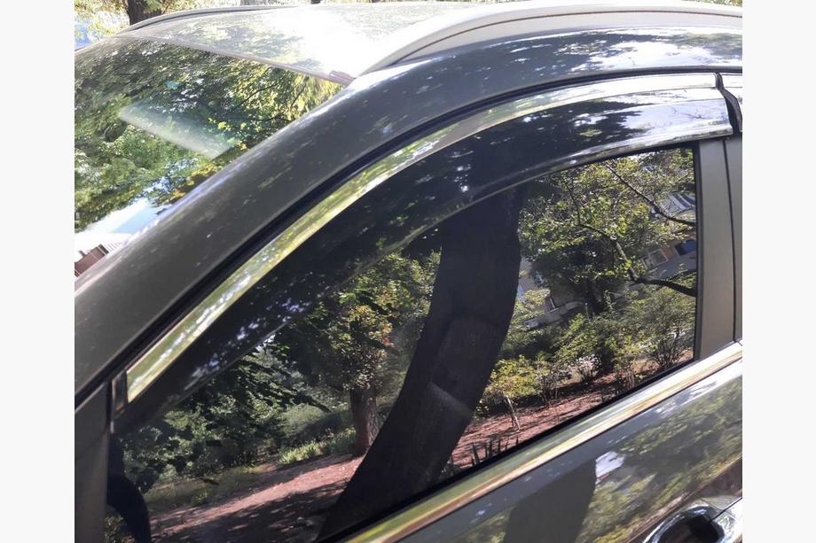 Hyundai Tucson TL 2016–2021 Vindavvisare med kromlist (4 st, Sunplex Chrome) Image