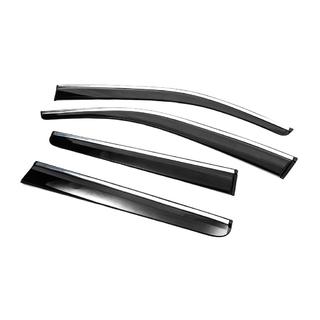 Vindavvisare med kromlist (4 st, Sunplex Chrome) Nissan Navara 2006–2015 foto 4