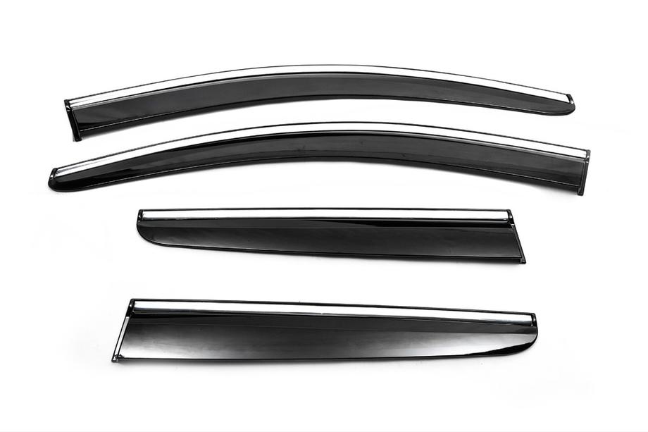 Nissan Qashqai 2007–2010 Vindavvisare med kromlist (4 st, Sunplex Chrome) Foto 2