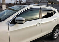 Nissan Qashqai 2014–2021 Vindavvisare med kromlist (4 st, Sunplex Chrome) foto 1