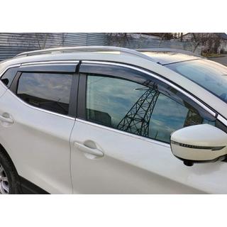 Vindavvisare med kromlist (4 st, Sunplex Chrome) Nissan Qashqai 2014–2021 foto 2