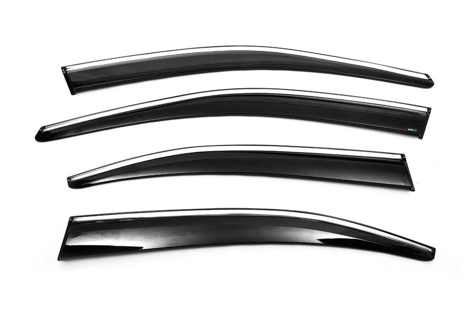 Skoda Octavia III A7 2013–2019 Vindavvisare med kromlist Liftback (4 st, Sunplex Chrome) Foto 1