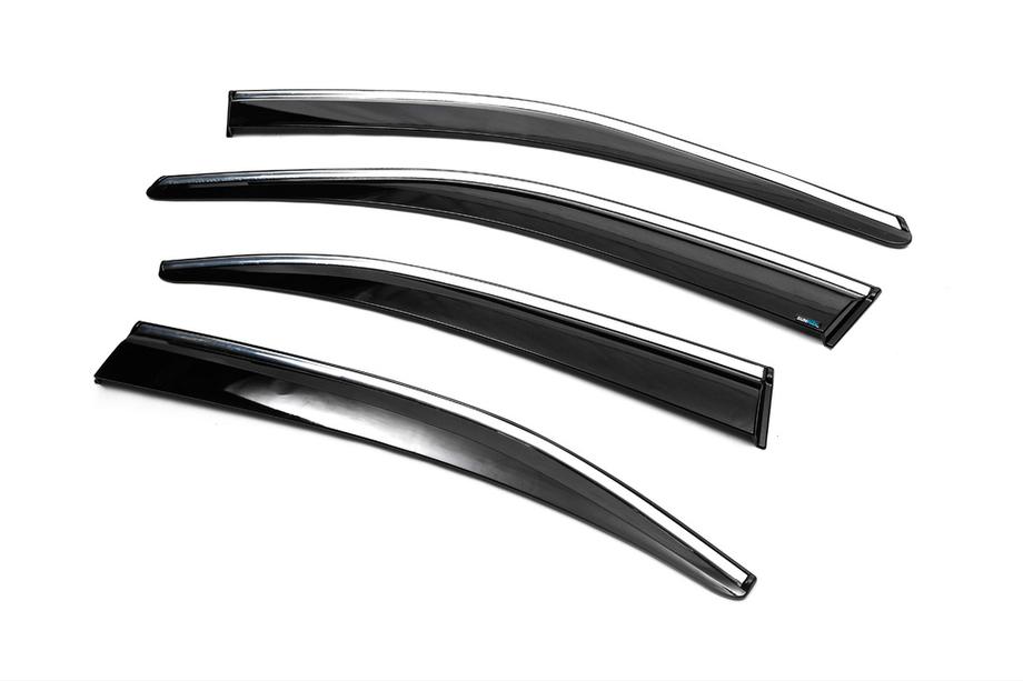 Skoda Octavia III A7 2013–2019 Vindavvisare med kromlist Liftback (4 st, Sunplex Chrome) Foto 2