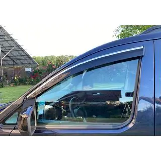 Vindavvisare för sidorutor med kromlist (2 st, Sunplex Chrome) Volkswagen Caddy 2020– foto 1