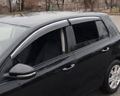 Volkswagen Golf 5 2003–2009 Vindavvisare med kromlist (4 st, Sunplex Chrome) foto 8