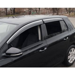 Vindavvisare med kromlist HB (4 st, Sunplex Chrome) Volkswagen Golf 6 2008–2014 foto 1