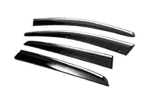 Volkswagen Golf 7/E-Golf 2012–2020 Vindavvisare med kromlist HB (4 st, Sunplex Chrome) foto 6