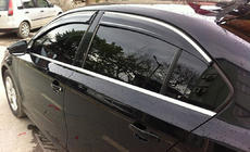Volkswagen Jetta 2011–2018 Vindavvisare med kromlist (4 st, Sunplex Chrome) foto 1