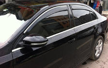 Volkswagen Jetta 2011–2018 Vindavvisare med kromlist (4 st, Sunplex Chrome) foto 2