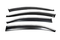 Volkswagen Jetta 2011–2018 Vindavvisare med kromlist (4 st, Sunplex Chrome) foto 3