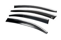 Volkswagen Jetta 2011–2018 Vindavvisare med kromlist (4 st, Sunplex Chrome) foto 4