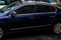 Volkswagen Passat B6 2006–2012 Vindavvisare med kromlist (4 st, Sunplex Chrome) foto 6